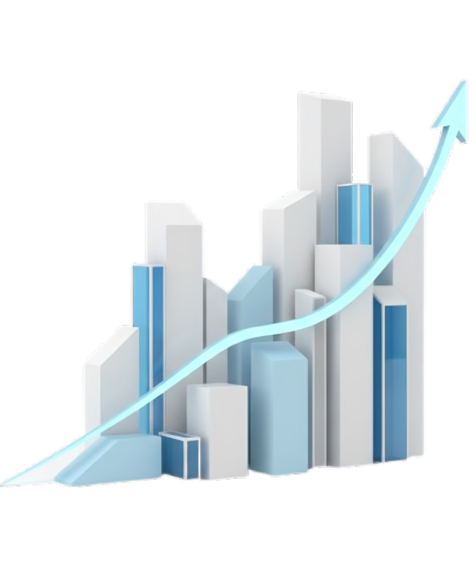 Abstract revenue growth illustration